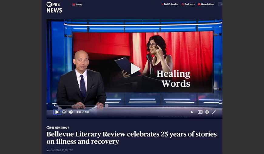 Ann Levin Blog Post PBS NEWS Bellvue Literary Review Illness and Recovery